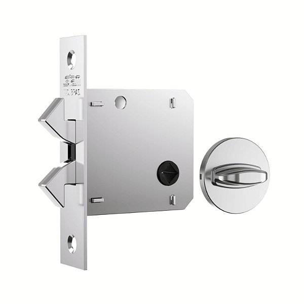 Fechadura Para Porta de Banheiro Roseta Redonda Classic Inox 1006 - Stam