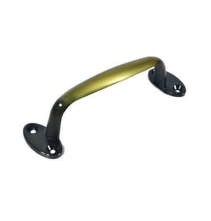 Puxador Base Fixa 108mm Latonado Oxidado Isero