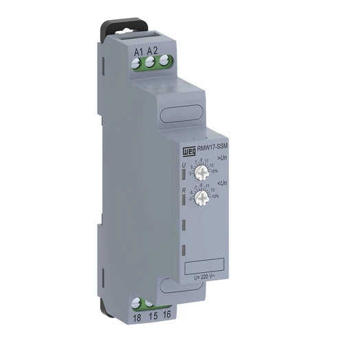 Relé Monitoramento 220V Sub/Sobretensão RMW17-SSM01D23 Monofásico WEG
