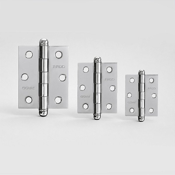 Kit 3 Dobradiças Concept Pado 3025 3x2.1/2" Aço Cromado - Pado