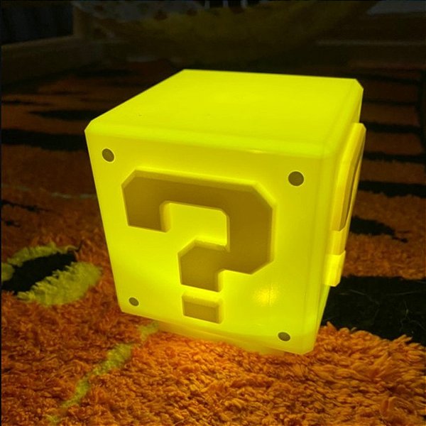 Luminária Interrogação com som Super Mário Bros
