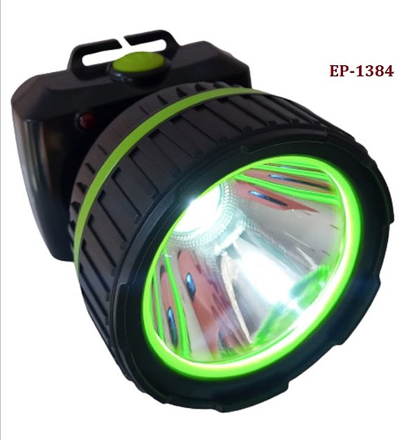 Lanterna De Cabeça Eco-1384 com Led 3w Recarregável