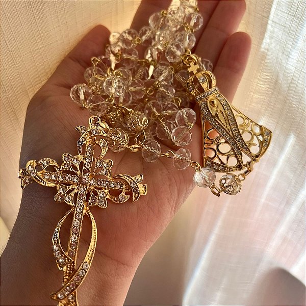 Terço Cristal Nossa Senhora Aparecida