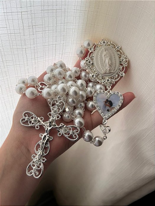 Terço Nossa Senhora de Guadalupe e Relicario Casal
