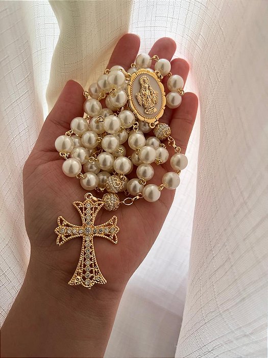 Terço de nossa Senhora das Graças Dourado