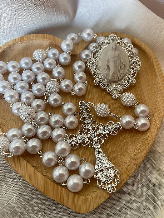 Terço De Nossa Senhora Das Gracas Prata