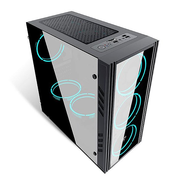 GABINETE GAMER AIGO BLACK TECHNOLOGY MINI