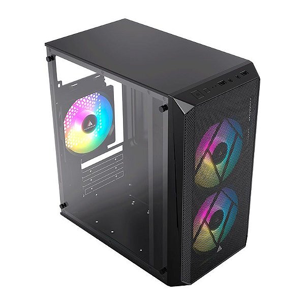 GABINETE GAMER ACEGEEK FORGE PRETO MINI TOWER