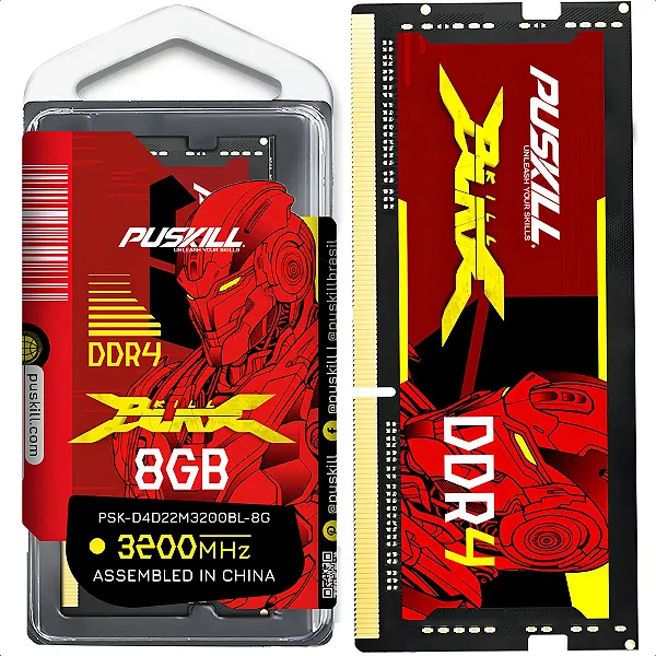 MEMÓRIA RAM DDR4 PUSKILL KILLBLADE 8GB 3200MHZ