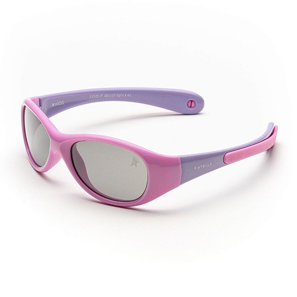 Óculos de Sol Infantil Stelle Kids - S 8109 - Rosa/Lilás