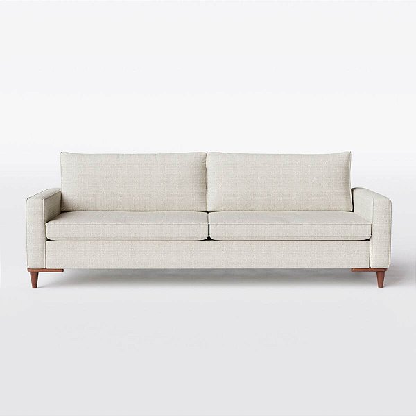 Sofá Living Fixo Viena 2,20m em Linho Off White Pérola