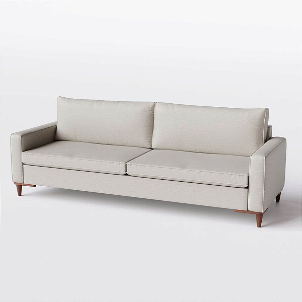 Sofá Living Fixo Viena 2,20m em Chenille Bege