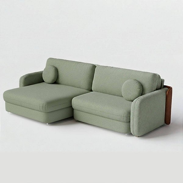 Sofá Cama New Denver Sem Caixa 2,60m em Linho Verde Claro