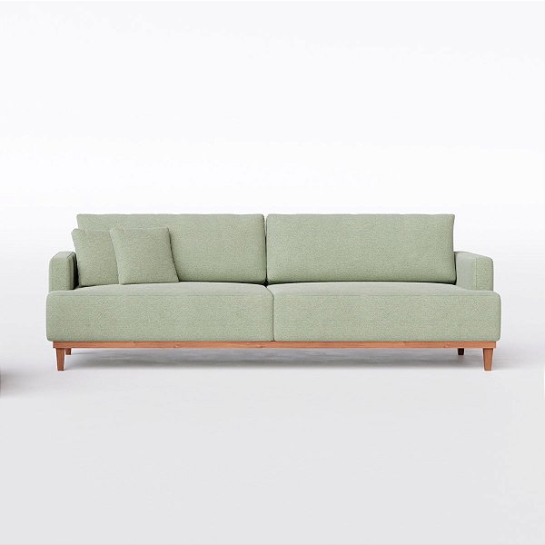 Sofá Living Fixo Doha 1,80m em Linho Verde