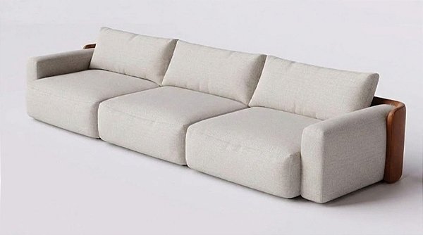 Sofá Cama Ibiza 3,40m em Linho Off White Pérola - Home Mobily*