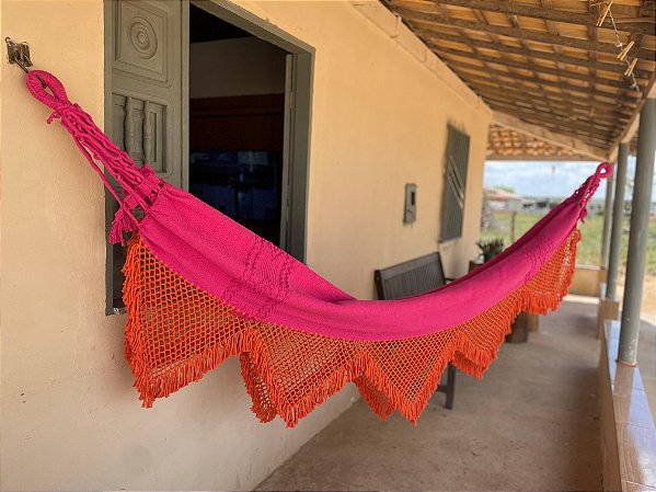 Rede Rosa com Varanda Laranja