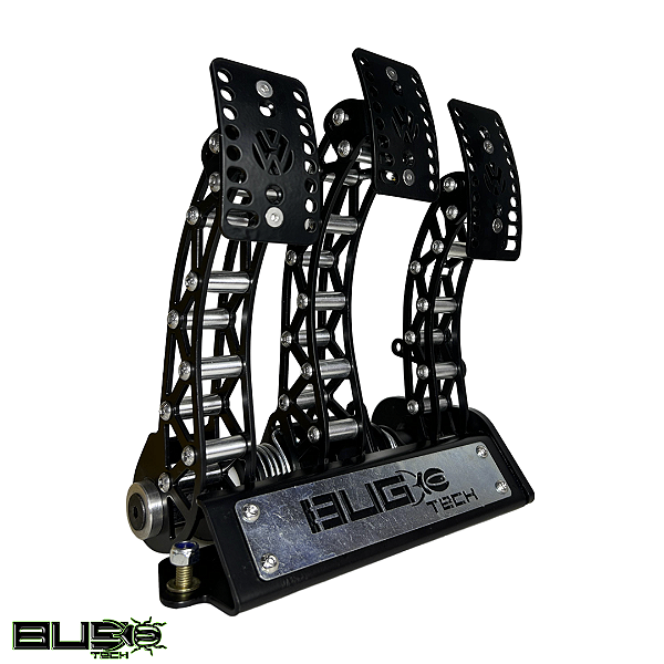 Pedal Acelerador freio embreagem Fusca Brasilia Variante Buggy PRETO