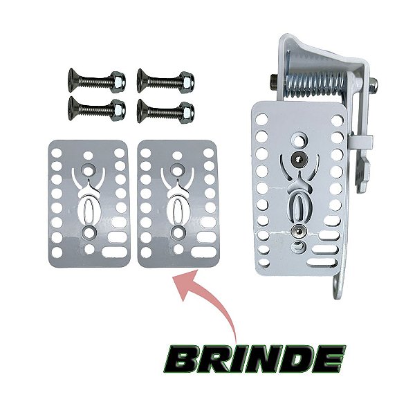 Kit Pedal Suspenso Fusca Novo Branco+ Sapatilha Pedal Branco