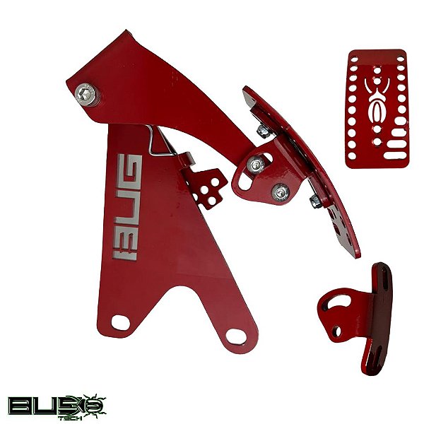 Kit Pedal Suspenso Fusca Novo Vermelho + Sapatilha Pedal Vermelho
