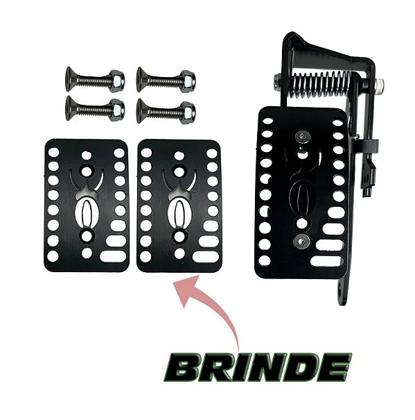 Kit Pedal Acelerador Suspenso Fusca Preto + Sapatilha Pedal Preto