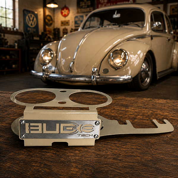 Suporte Porta Copo Fusca c/ Celular Modelo 2 Bege