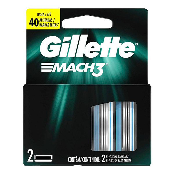 Carga Para Aparelho Mach3 Gillette Recarga De Barbear 2 Unidades