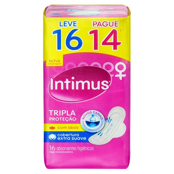 Absorvente Intimus Gel Tripla Protecao Suave C/abas C/16un