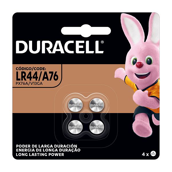 Baterias Alcalinas Duracell LR44 4 Unidades 1,5v