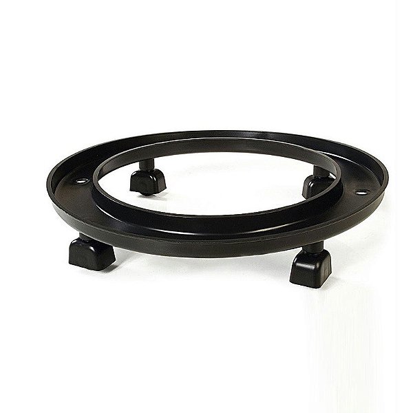 Suporte para Botijão Preto com Rodinhas