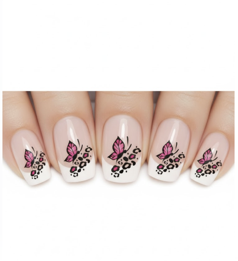 Adesivo para Unhas 3D Borboletas Bobbie Cartela 10 Adesivos C374