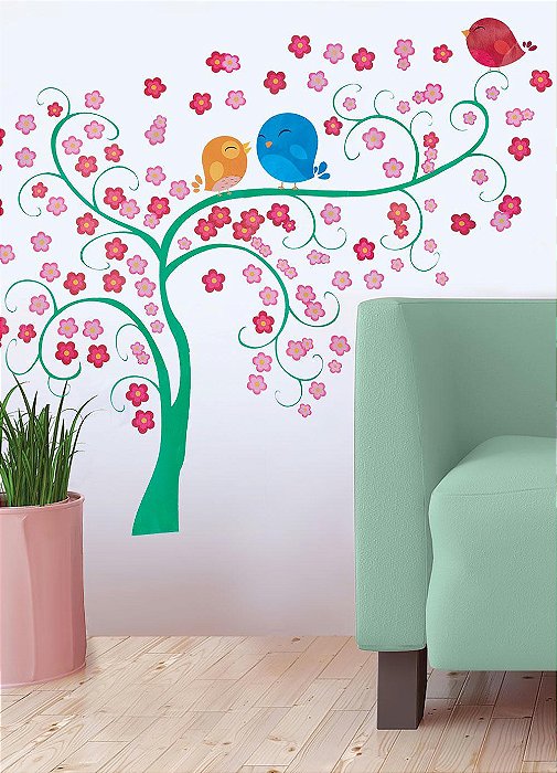 Adesivo Passarinho Decorativo para Geladeira, Móveis ou Paredes