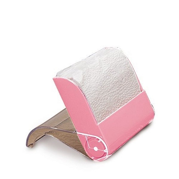 Porta Guardanapo Rosa Plástico Acrílico