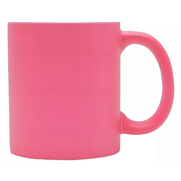 Caneca De Porcelana Para Café Chá Rosa Luminus 350ml Lyor