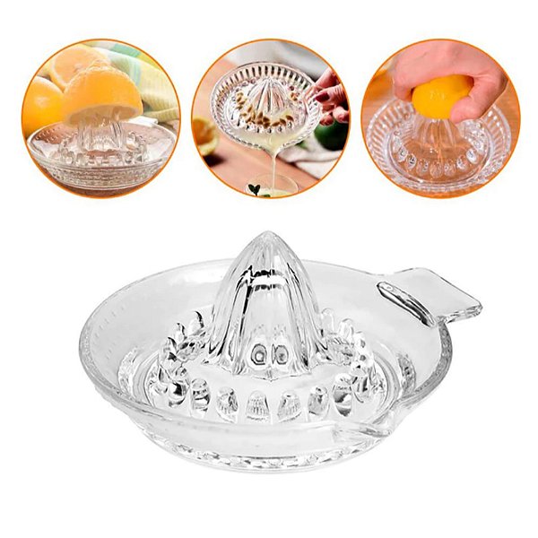 Espremedor de Frutas de Vidro Com Alça Elegante 14cm Lyor