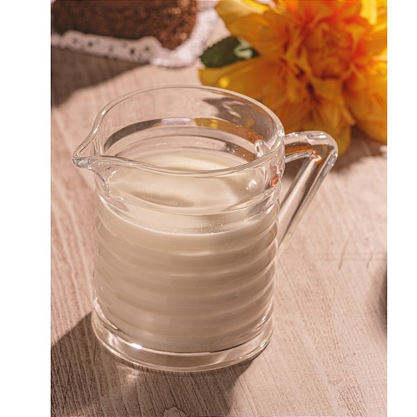 Jarra Leiteira de Vidro Com Alça Coleção Colméia 340ml Lyor