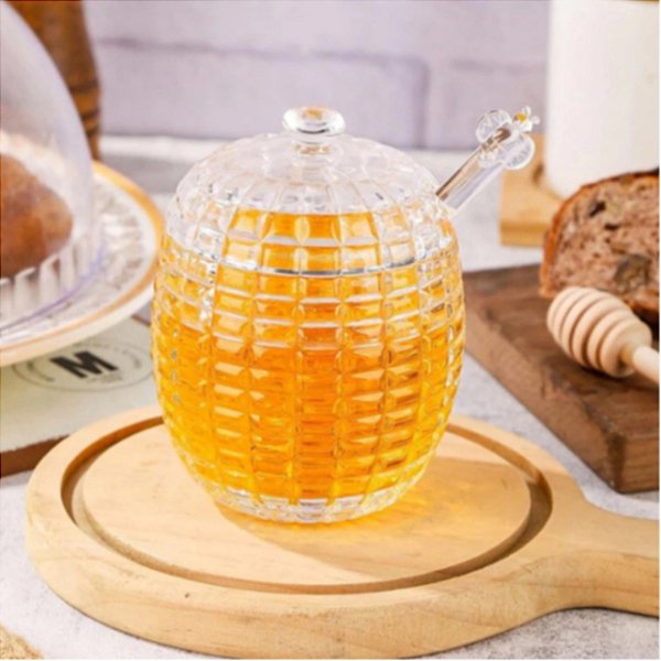 Meleira de Vidro Com Pegador e Tampa 210ml Tress Lyor