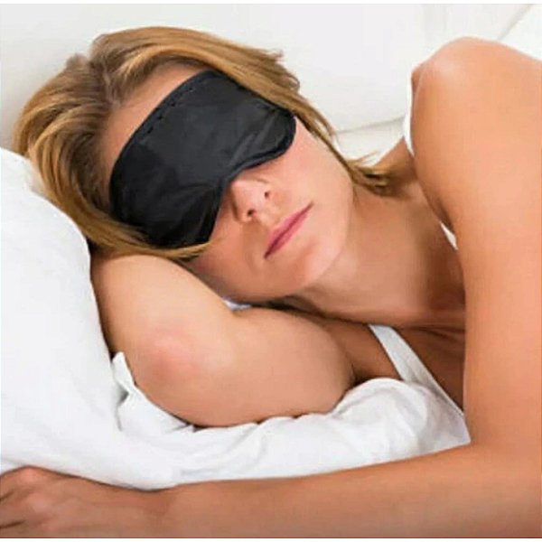 Kit 2 Máscara de Dormir Tapa Olho Com ElástLyorico Preta Lyor