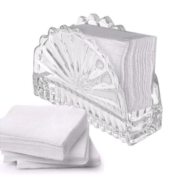 Porta Guardanapos em Vidro Luxo 12cm L'hermitage