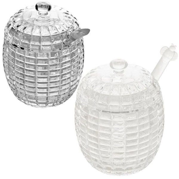 Kit Açucareiro + Meleira Vidro Com Pegador 210ml Tress Lyor