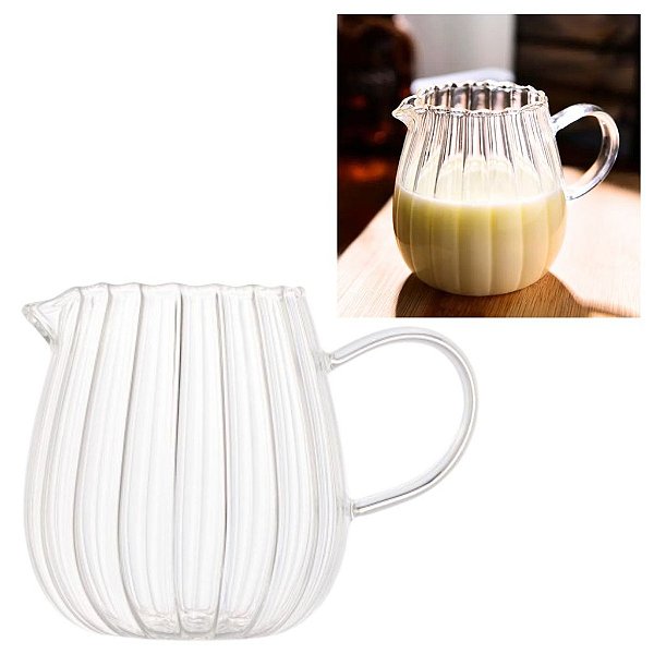 Kit 2 Leiteiras Jarras de Vidro 660ml Elegante Classic Lyor