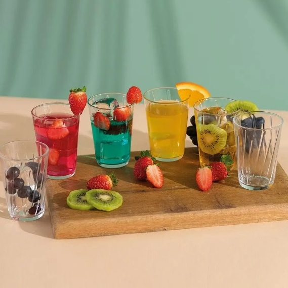 Kit 6 Copos de vidro 190ml Modelo Amazonia Nadir