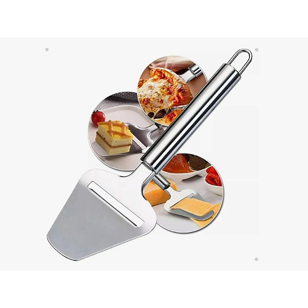 Plaina Fatiador Para Queijo Frios Manual Aço Inox 23cm C2421