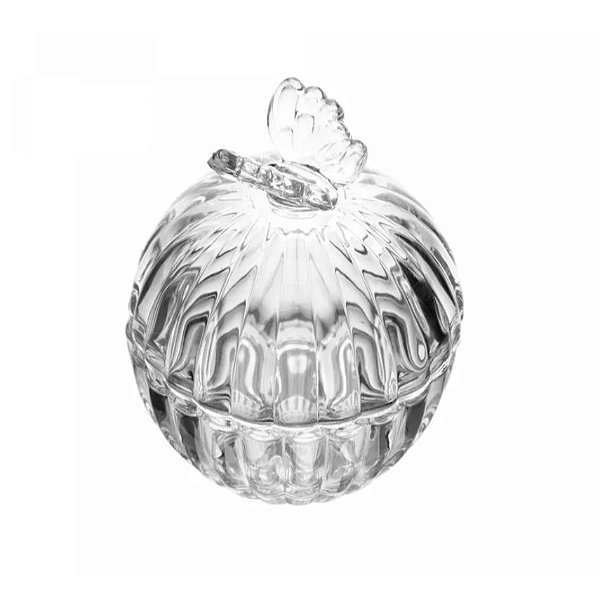 Potiche de Vidro Cristal Borboleta 9,5cm Wolff C20742