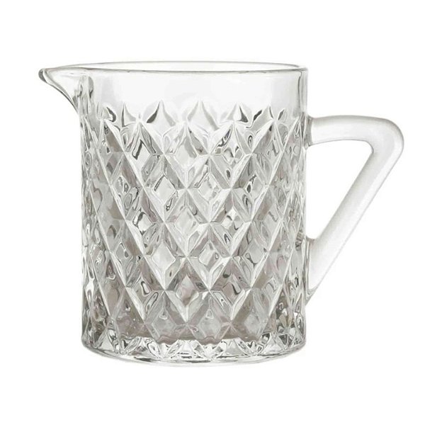 Jarra Leiteira de Vidro Deli Diamante Alça Clean 340ml Lyor