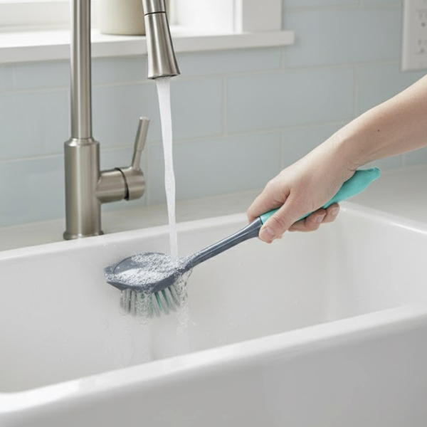 Escova de Limpeza Com Ponta Para Cozinha Redonda Azul C28