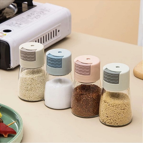 Porta Condimentos Temperos de Vidro Com Dosador 180ml VDA050
