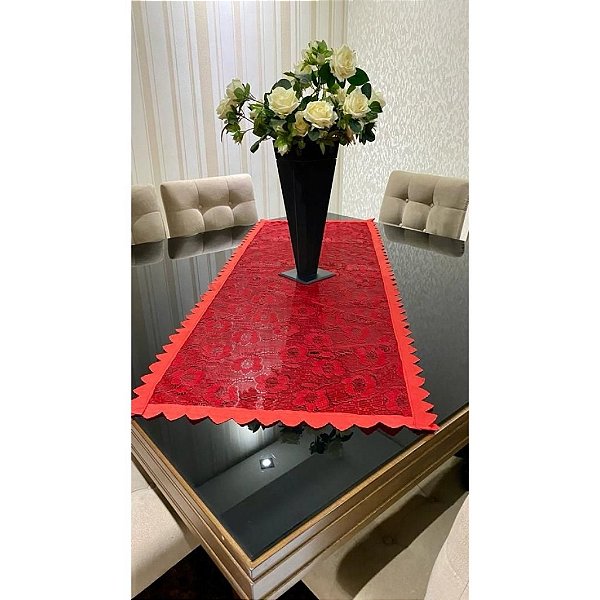 Trilho Caminho de Mesa Renda 1,38 x 0,40m JCM