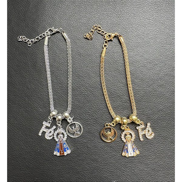 Pulseira Ajustável Nossa Sra. Aparecida Espírito Santo e Fé