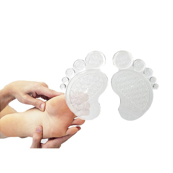 1 Par Palmilhas Antepé Silicone Antidrrapante Apoio Pés Pezinho C11188