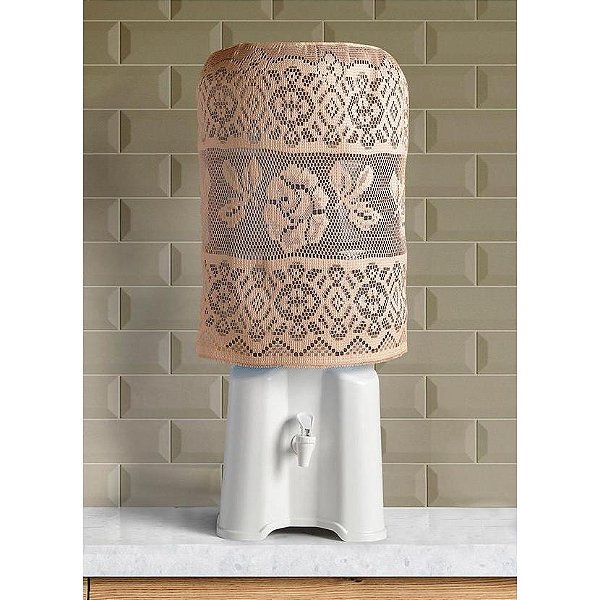 Capa Galão de Água Até 20L Renda Bege Valencia Desert